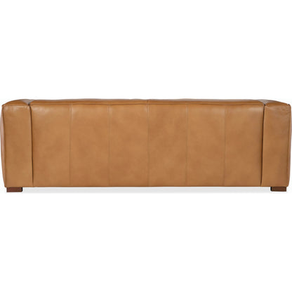 Maria Sofa 2-Seat by Hooker Furniture in brown. Made from leather in a modern style.