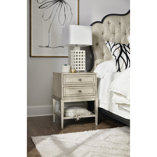 Sanctuary Petit Bijou Telephone Table by Hooker Furniture in jewel. Made from oak veneers, cedar, felt in a traditional style.