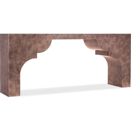 Melange Taj Console by Hooker Furniture in browns and silver. Made from unique in a unique style.