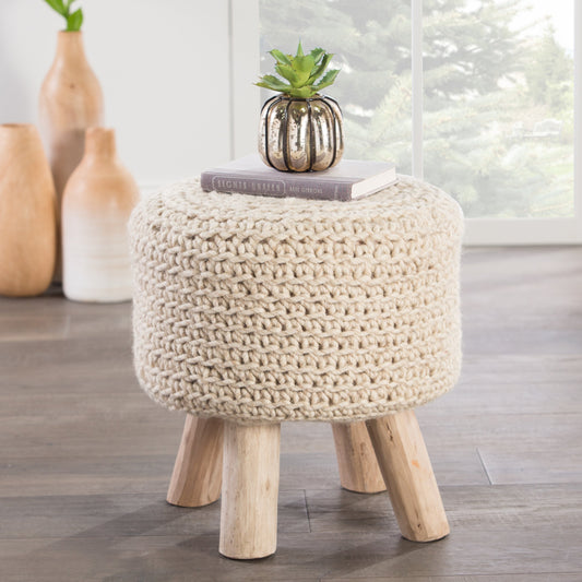 Montana Stool by Jaipur Living. Made from 100% wool in a cottage & farmhouse style.