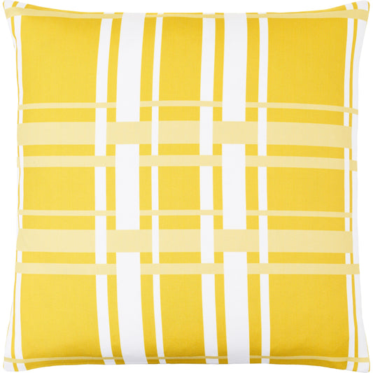 Weave Pillow - 481706 by Livabliss in mustard, off-white, wheat, light khaki. Made from front: 100% polyester, back: 100% polyester in a modern style.