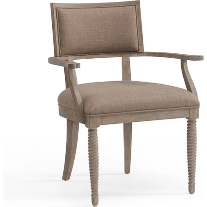 Reforma Upholstered Arm Chair by A.R.T. Furniture in tapenade, wheat. Made from parawood solids, random match flaky oak veneers, foam, fabric in a traditional style.