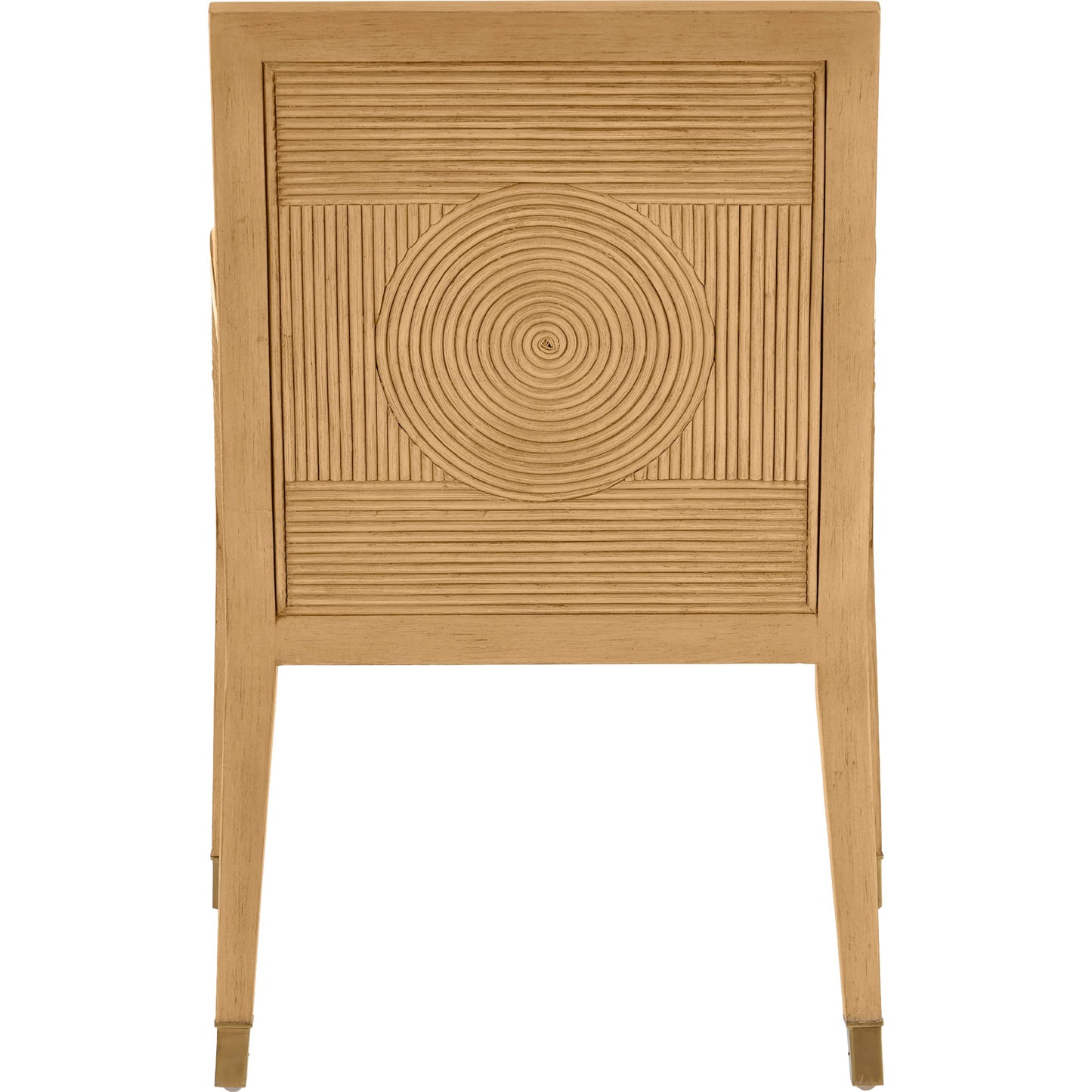 019 SI-2191830 | Additional Silo | Santos Armchair by Currey and Company. Made from mahogany, rattan, brass in a modern style.