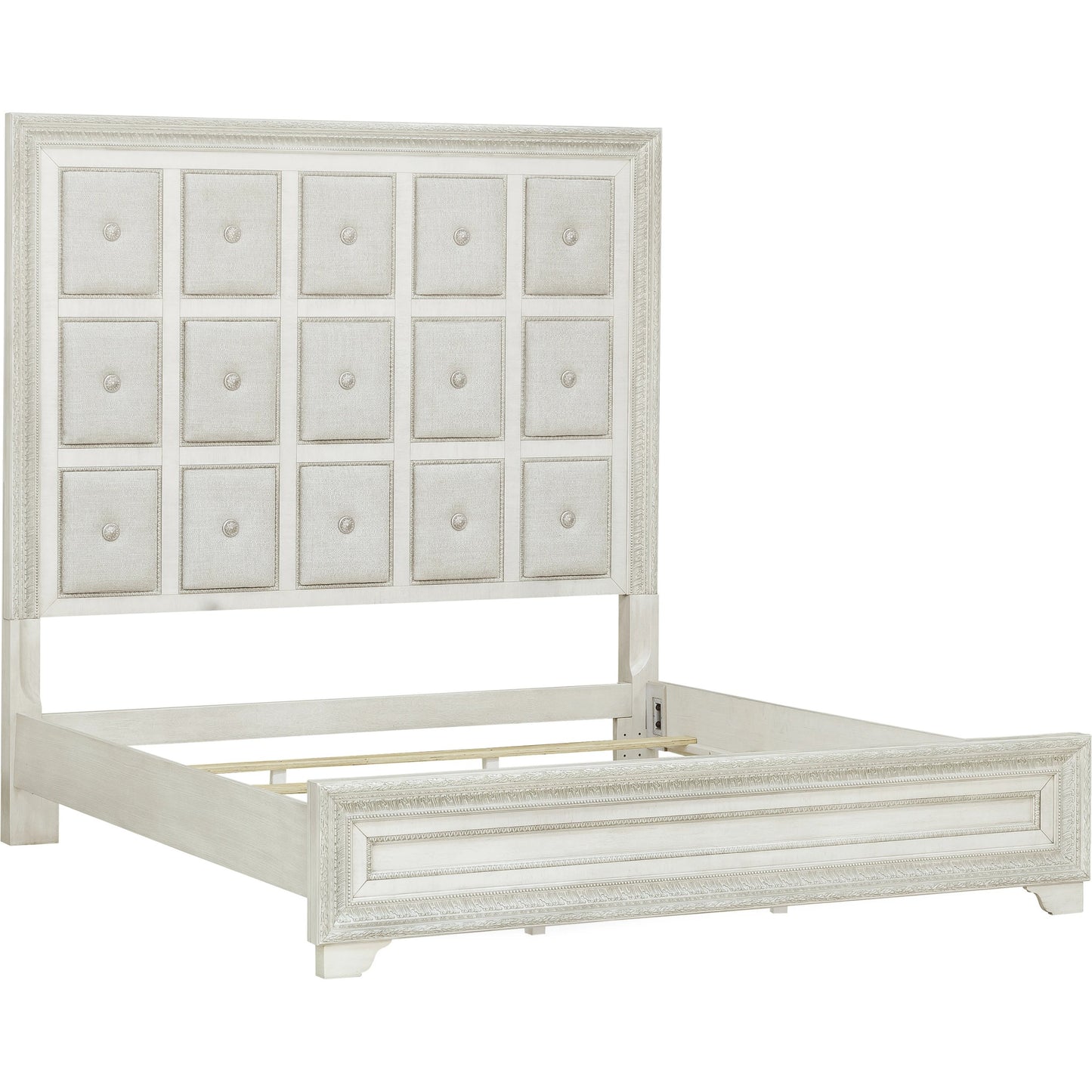003 SI-2155458,SI-2155459,SI-2155460 | Additional Silo | Camila Bed by Pulaski Furniture in semi-transparent creamy white. Made from ash veneers in a modern style.