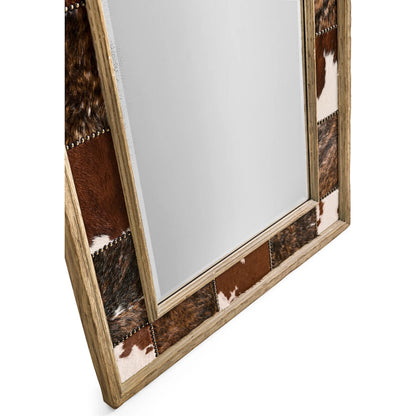 Sagehill Rectangular Hide Mirror by Jonathan Charles in timberon grey oak. Made from oak in a cottage & farmhouse style.