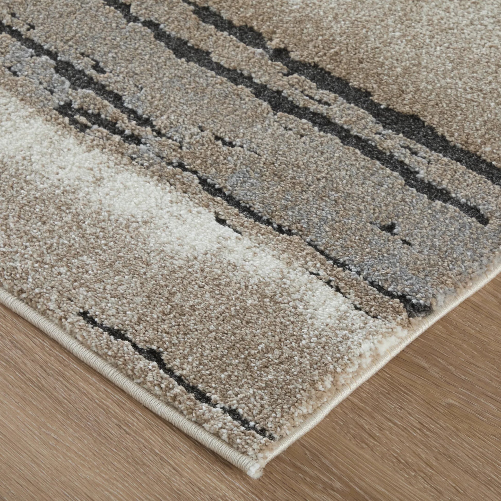 Gilmore Stripes GIL39UQF Rug by Feizy in ivory, gray, green. Made from polypropylene in a unique style.