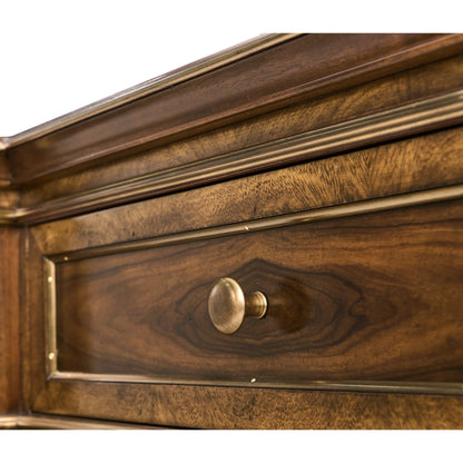 Viceroy Buffet by Jonathan Charles in viceroy brown santos. Made from local mahogany, oak, celejeria veneer, oak veneer, brass, acacia veneer, santos rosewood crown veneer in a traditional style.