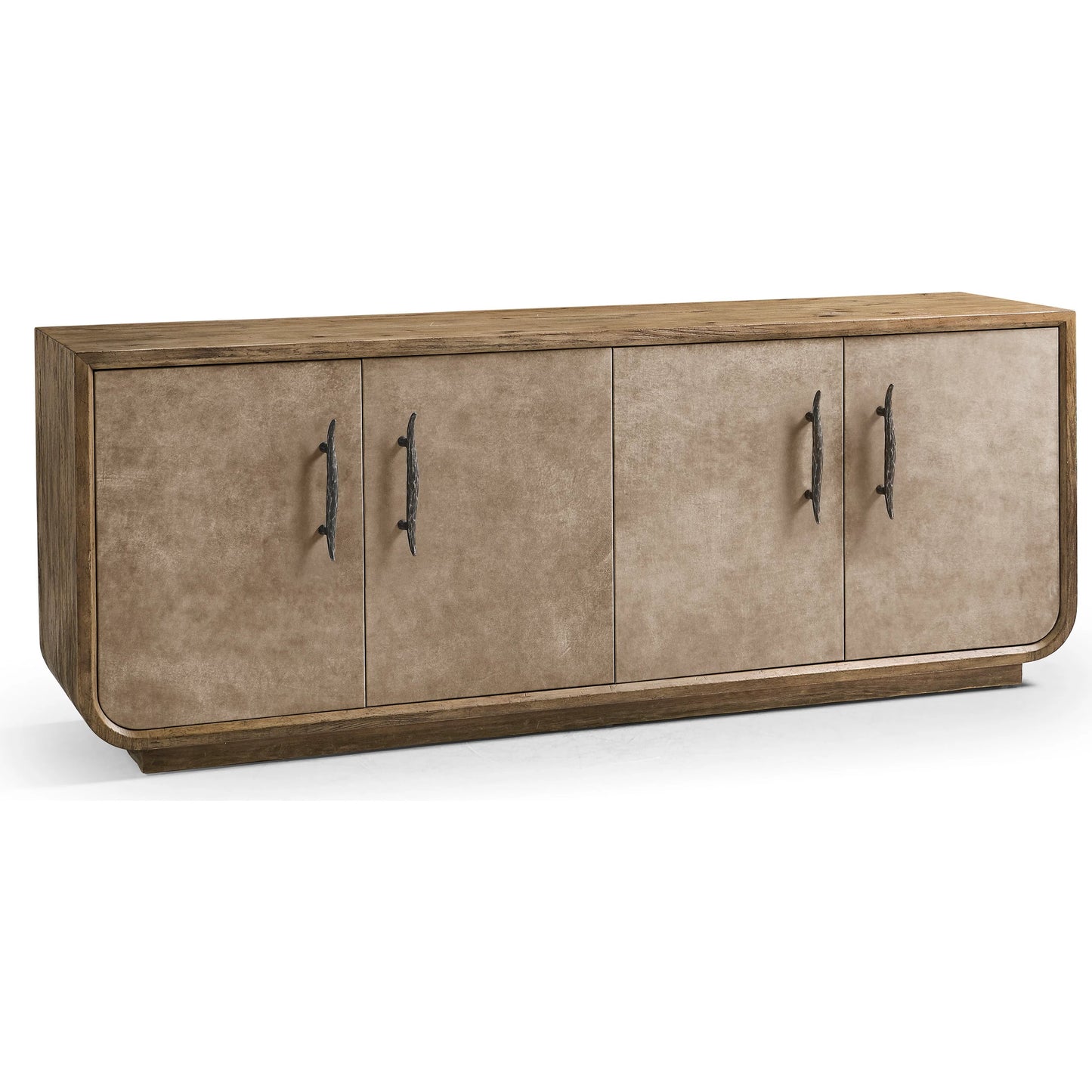 001 SI-2462629 | Primary Silo | Stone Ridge Leather Credenza by Jonathan Charles in tully light acacia. Made from acacia in a transitional style.