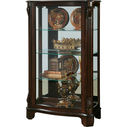 Mantel Curio by Pulaski Furniture in deep cherry. Made from select hardwoods in a traditional style.