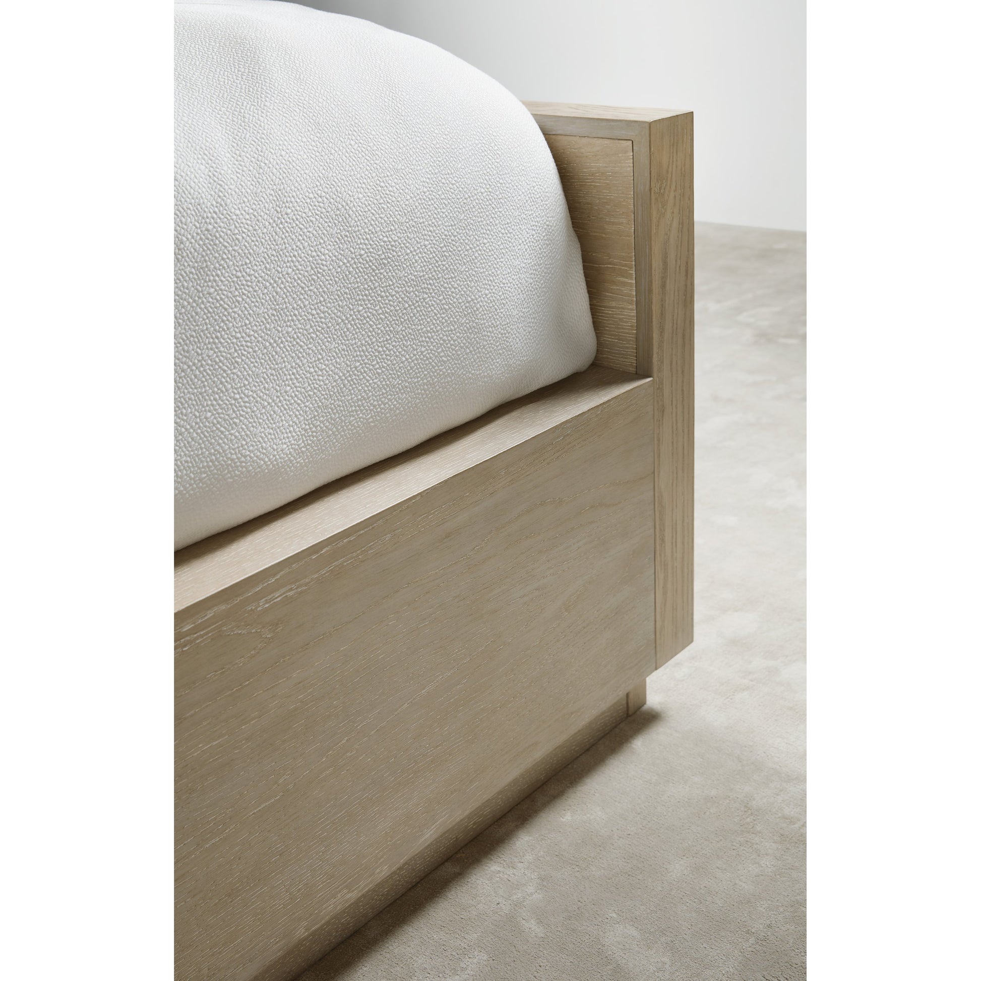 Cascade Bed by Hooker Furniture in terrain. Made from oak veneers, metal inlay in a traditional style.