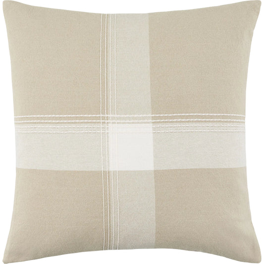 Wagga Accent Pillow by Surya in taupe, ivory, beige. Made from cotton in a transitional style.