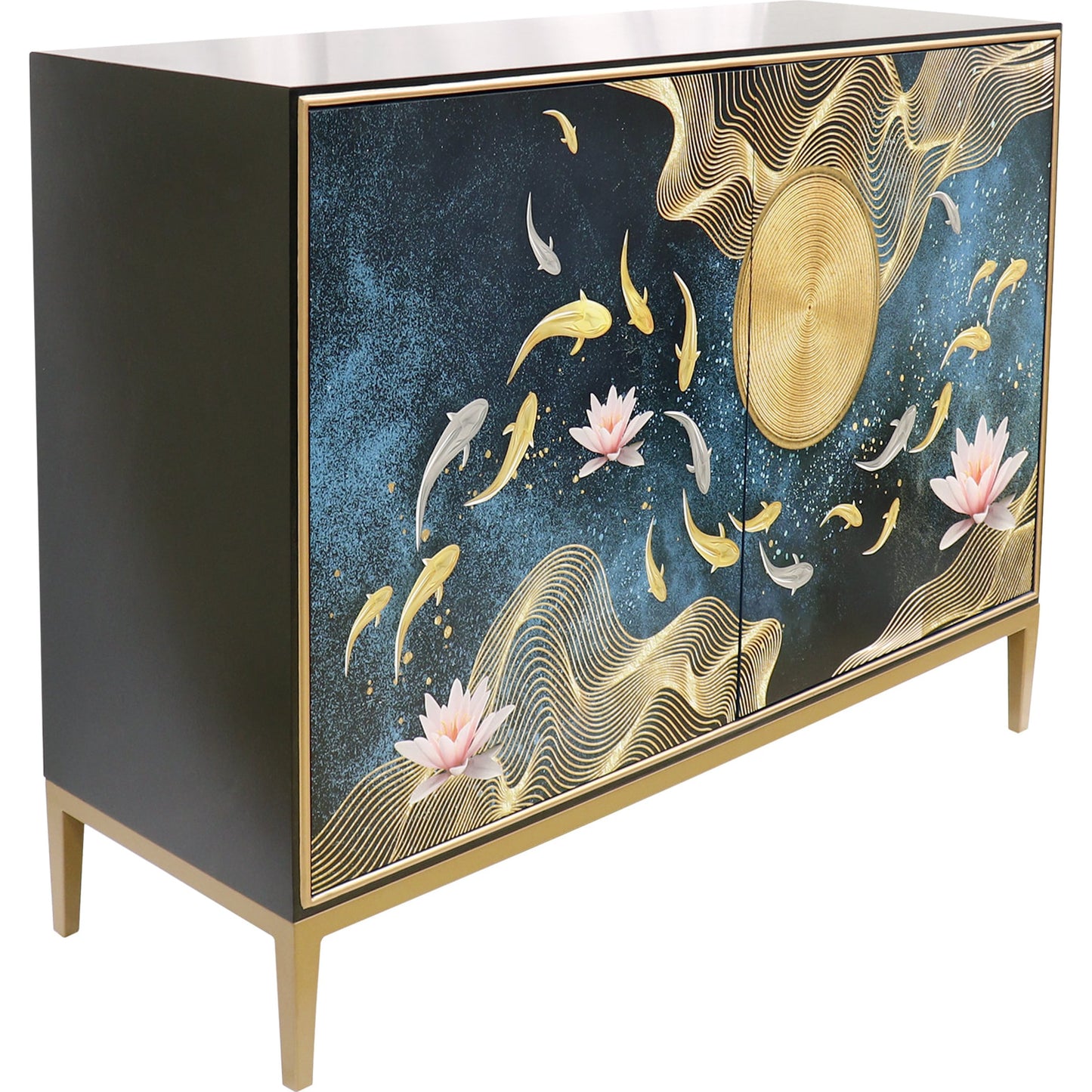 001 SI-1834246 | Primary Silo | Twilight Cabinet by Pasargad Home in black and black. Made from unique in a eclectic & global style.