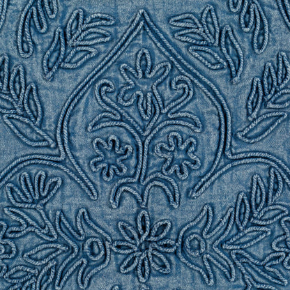 Wedgemore Pillow - 24945 by Surya in blue. Made from 100% cotton in a traditional style.
