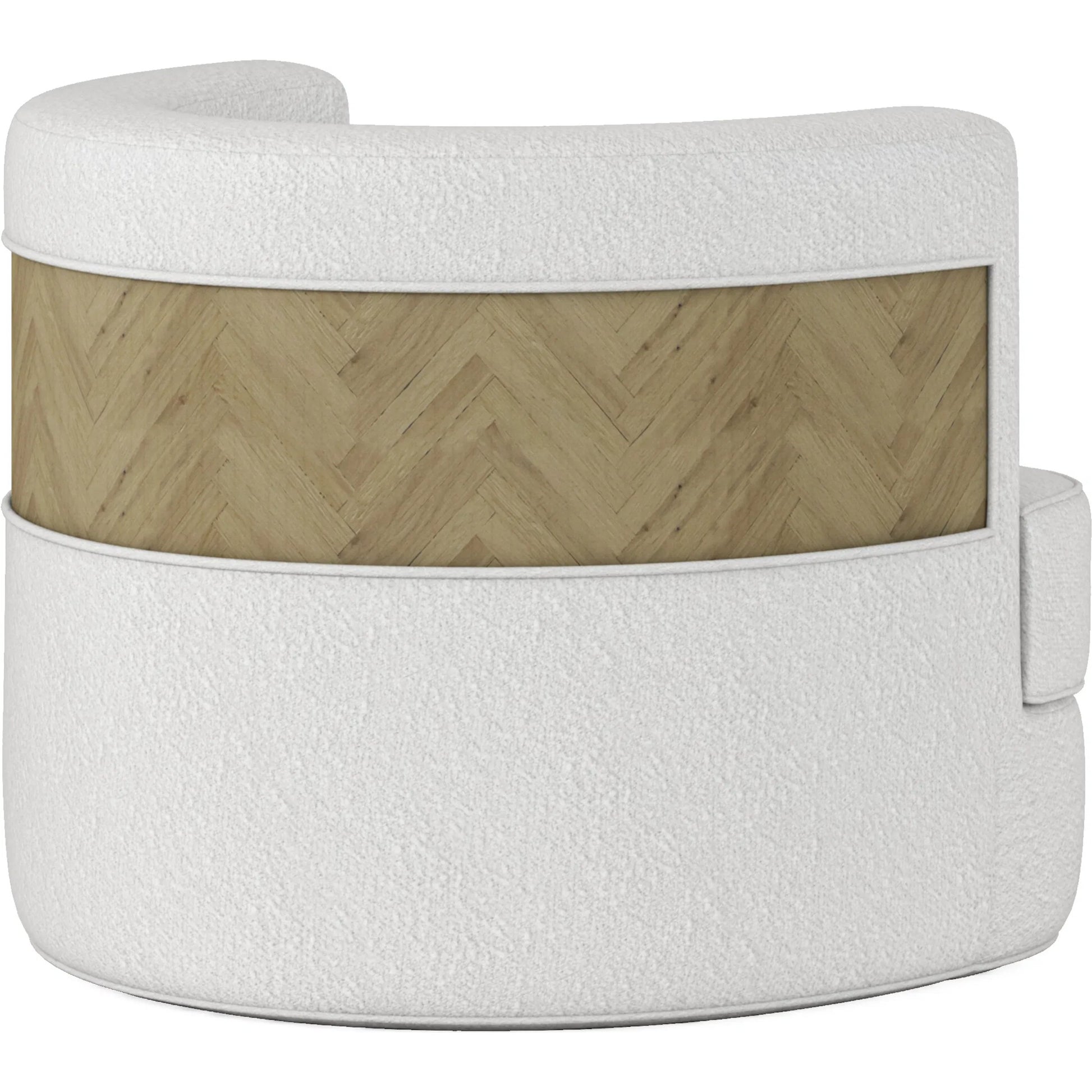 Cassat Swivel Chair by A.R.T. Furniture in white and okla snow, washed oak. Made from parawood solids with ash embossing, foam, fabric in a transitional style.