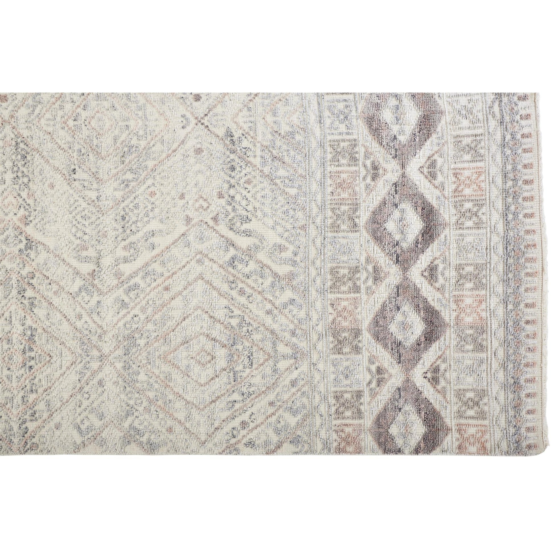 Payton Transitional Diamond Rug - 6495F by Feizy. Made from viscose, wool in a unique style.