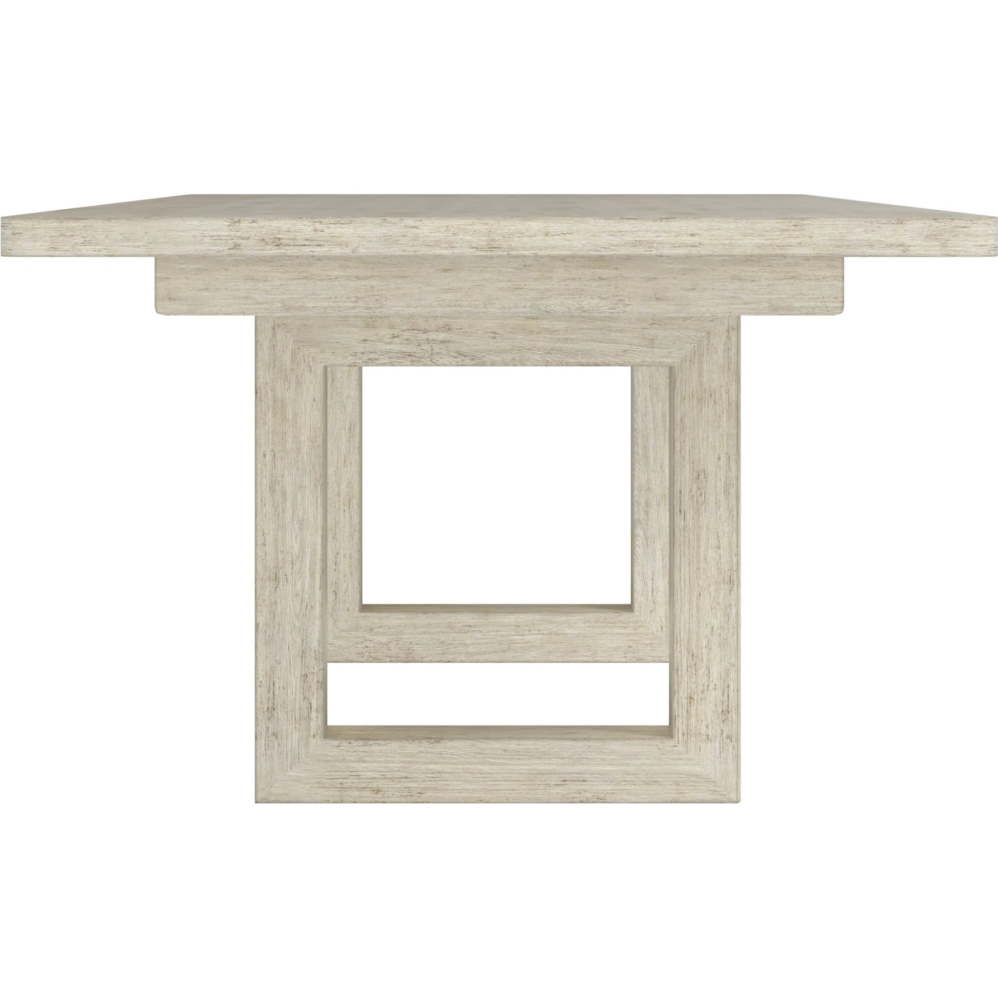 Cotiere Extension Dining Table by A.R.T. Furniture in linen. Made from parawood solids, mixed split cathedral, quarter white oak veneers, fabric in a transitional style.