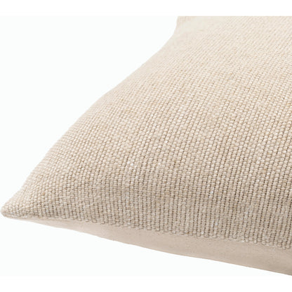Willa Pillow - 32987 by Surya in oatmeal. Made from 45% viscose, 35% cotton, 20% linen, 100% cotton in a traditional style.