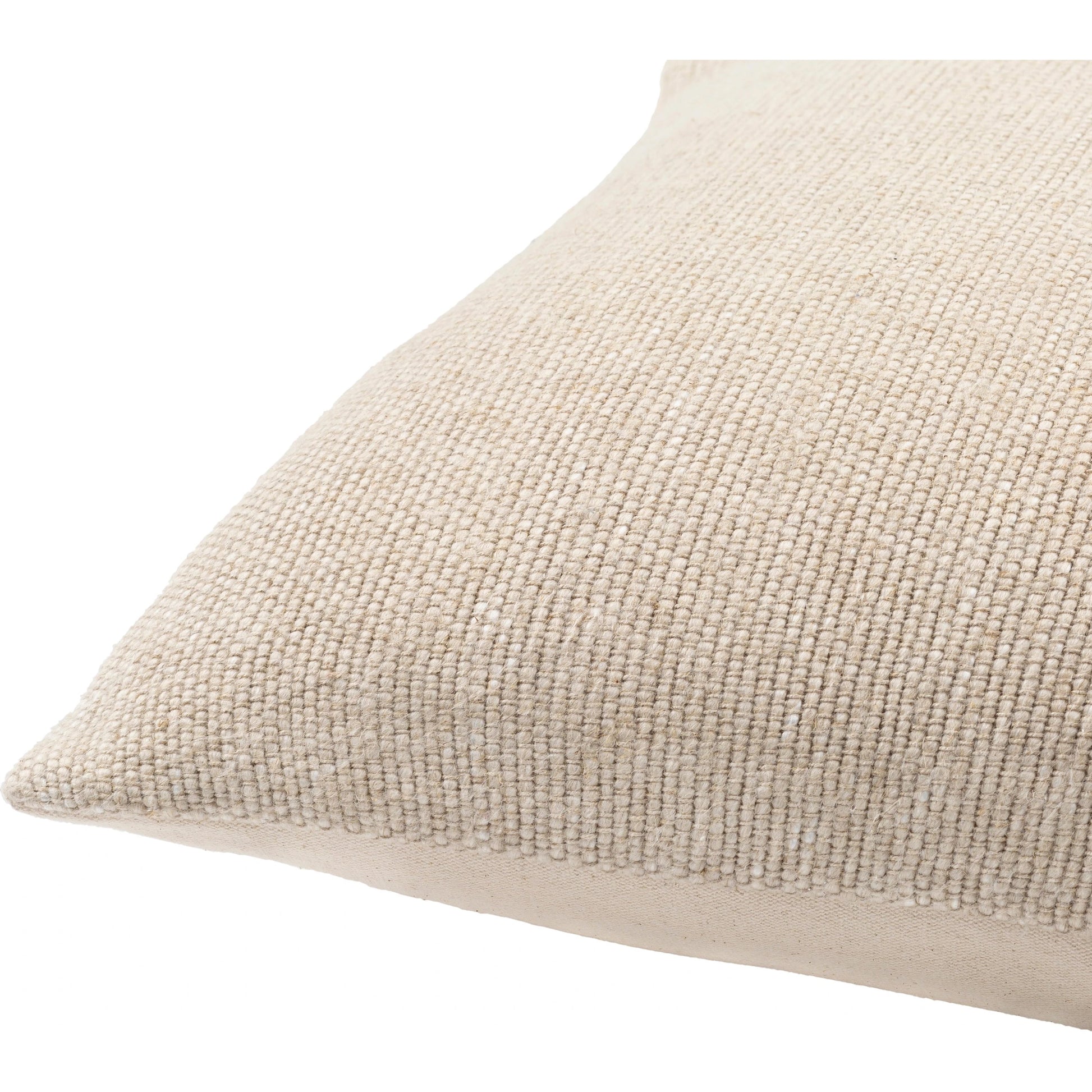 Willa Pillow - 32987 by Surya in oatmeal. Made from 45% viscose, 35% cotton, 20% linen, 100% cotton in a traditional style.