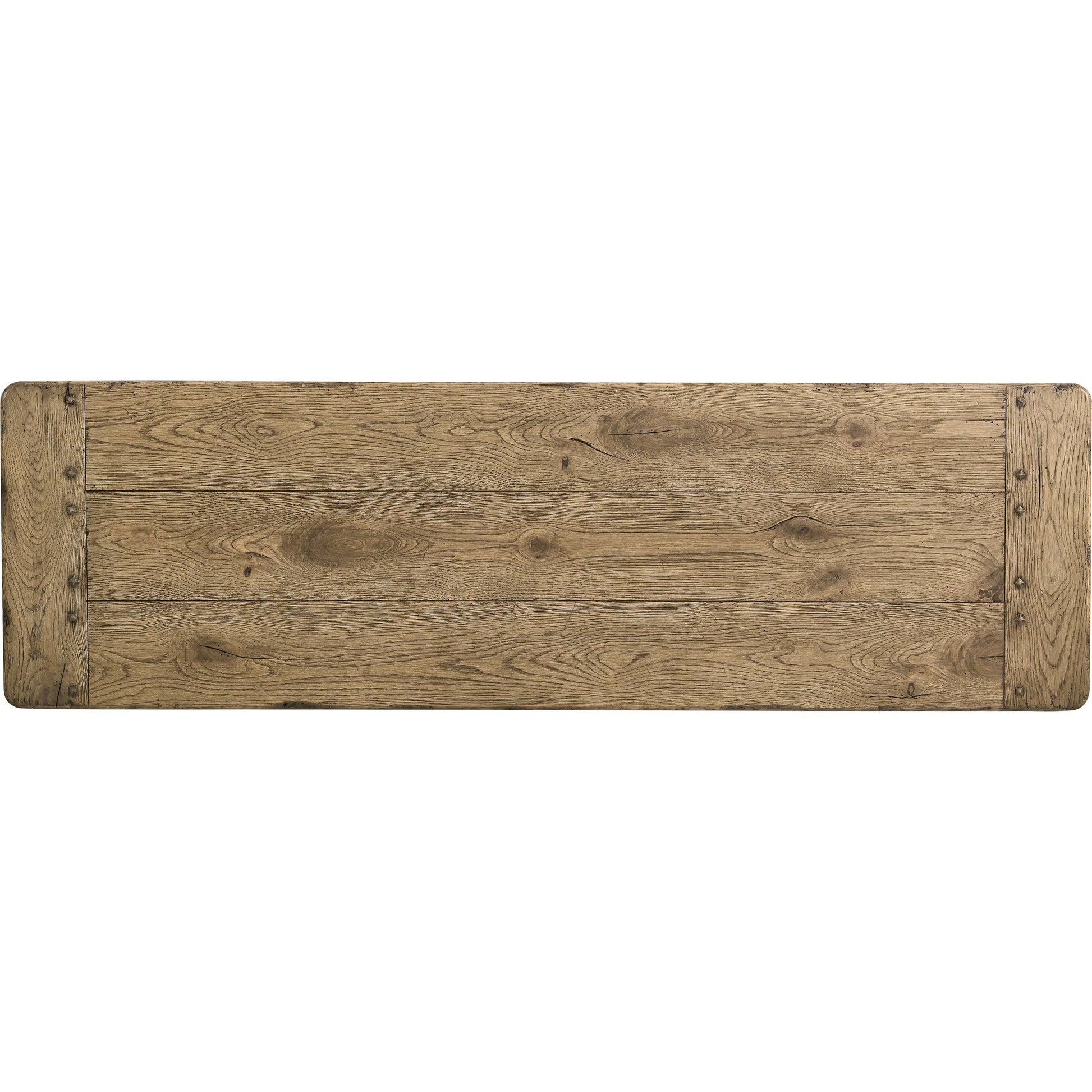 Echo Canyon Console Table by Jonathan Charles in faded oak. Made from oak in a cottage & farmhouse style.