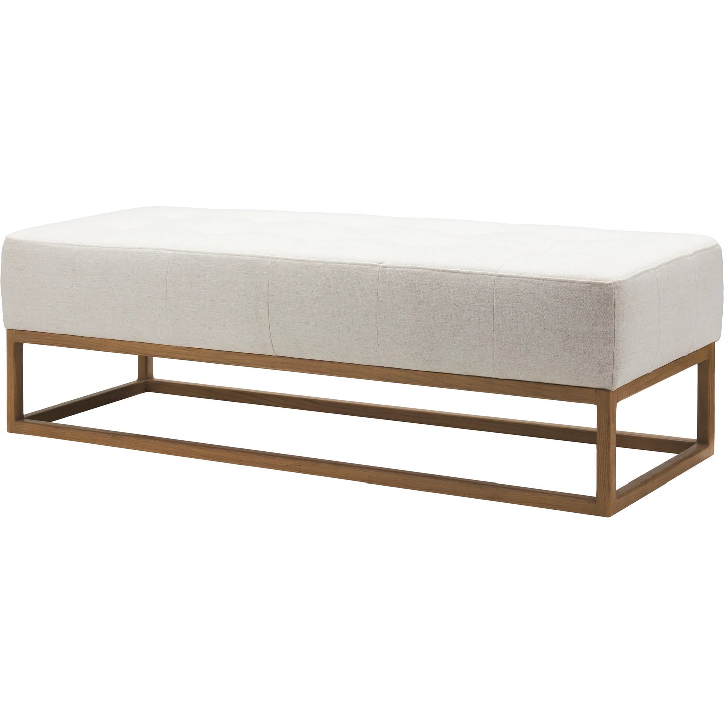 001 SI-2258133 | Primary Silo | Willis Bench by Surya in light beige, brown. Made from polyester, linen, ash wood, plywood, hollow fill fiber, dacron in a transitional style.