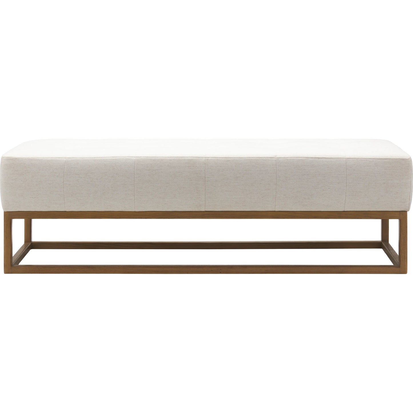 002 SI-2258133 | Additional Silo | Willis Bench by Surya in light beige, brown. Made from polyester, linen, ash wood, plywood, hollow fill fiber, dacron in a transitional style.