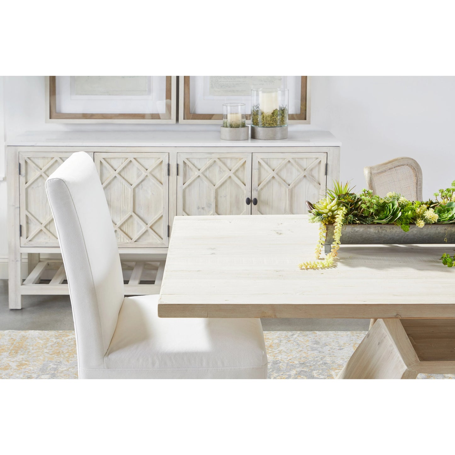 006 SI-1826895 | Lifestyle | Willow Sideboard by Essentials For Living in white wash pine, white quartz. Made from solid pine wood, solid quartz in a modern style.