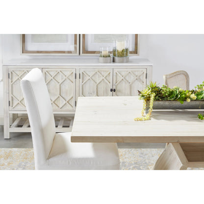 Willow Sideboard by Essentials For Living in white wash pine, white quartz. Made from solid pine wood, solid quartz in a modern style.
