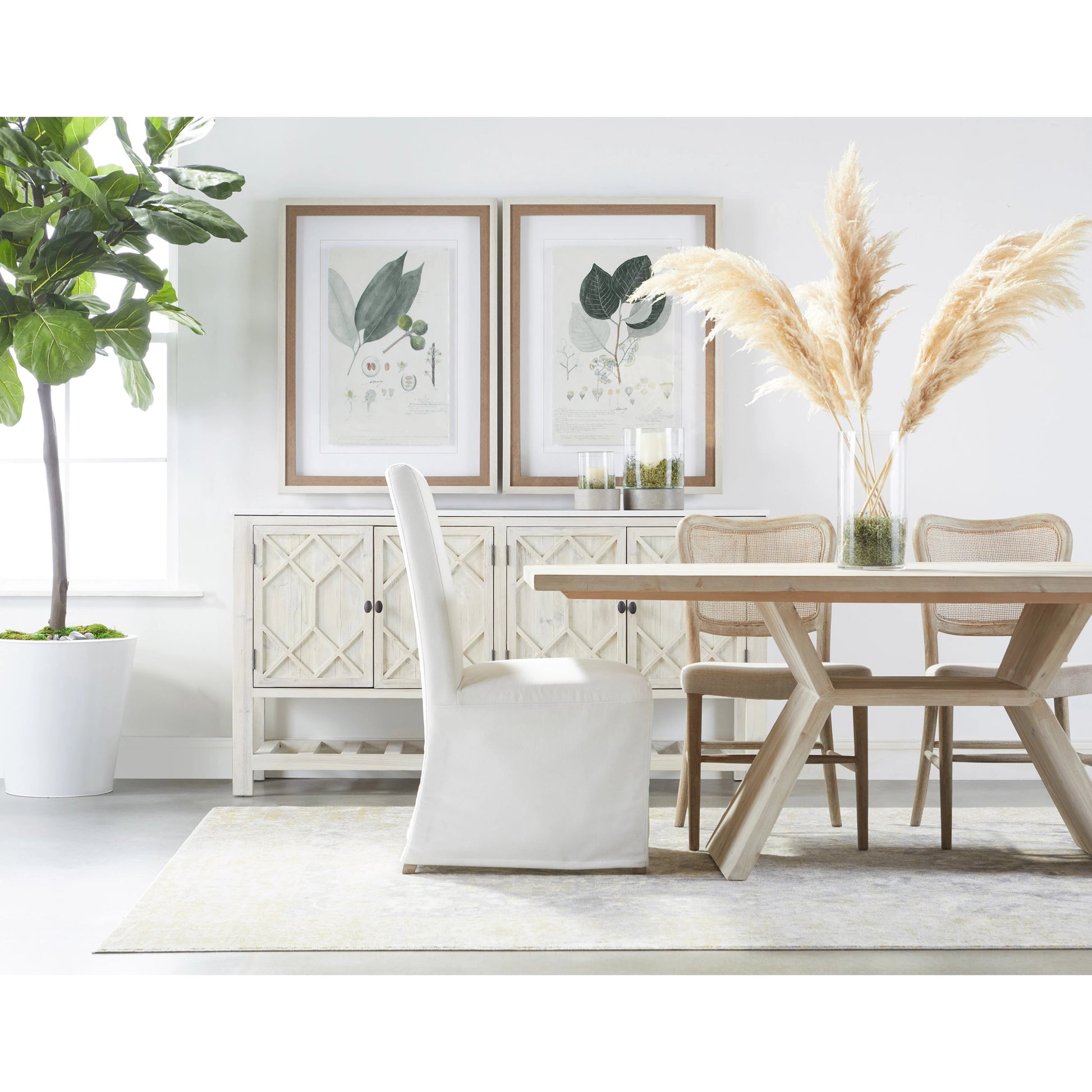 Willow Sideboard by Essentials For Living in white wash pine, white quartz. Made from solid pine wood, solid quartz in a modern style.