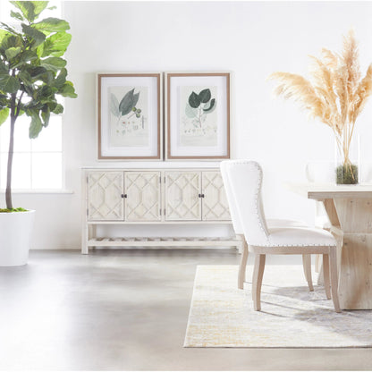 Willow Sideboard by Essentials For Living in white wash pine, white quartz. Made from solid pine wood, solid quartz in a modern style.