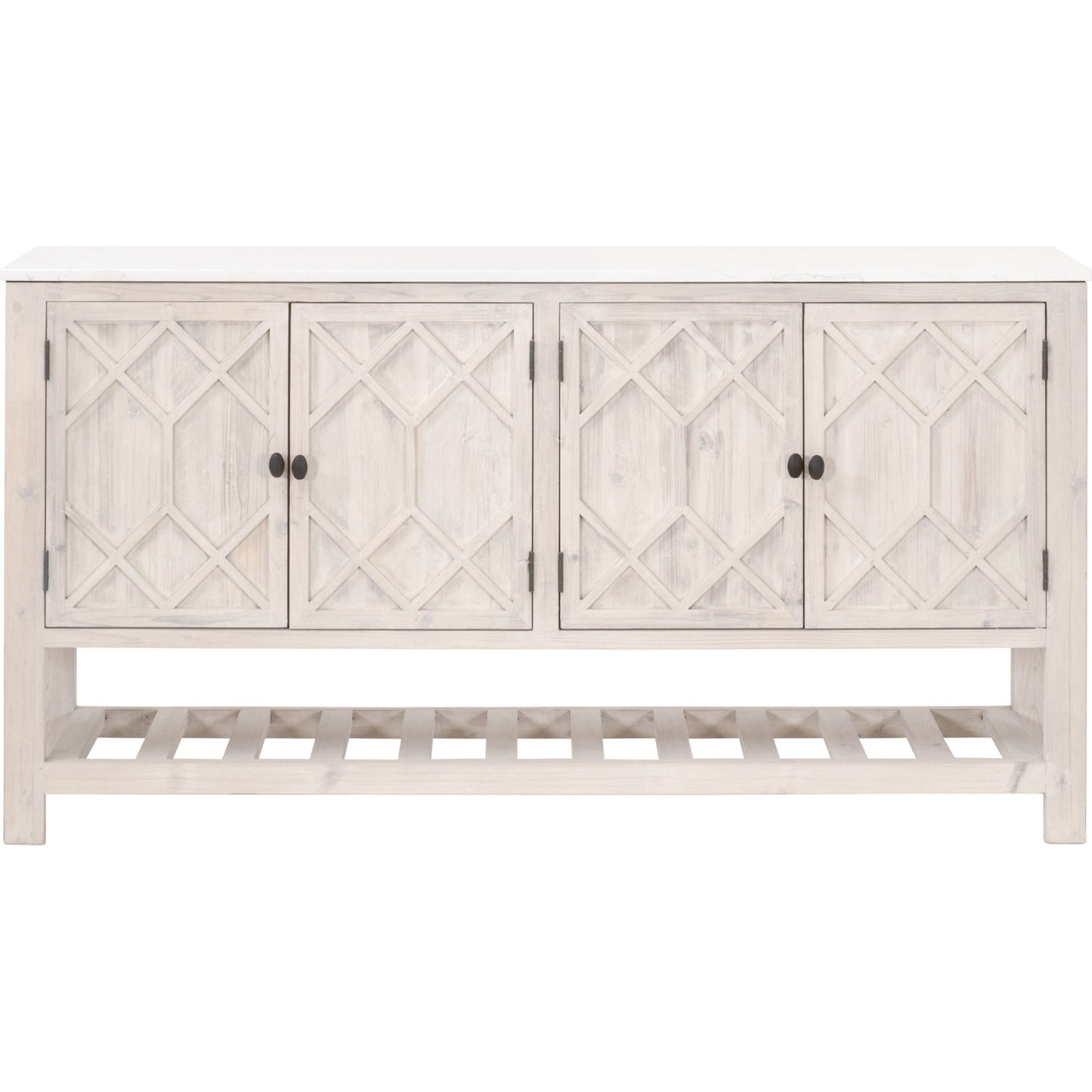 001 SI-1826895 | Primary Silo | Willow Sideboard by Essentials For Living in white wash pine, white quartz. Made from solid pine wood, solid quartz in a modern style.