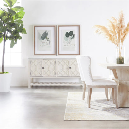 Willow Sideboard by Essentials For Living in white wash pine, white quartz. Made from solid pine wood, solid quartz in a modern style.