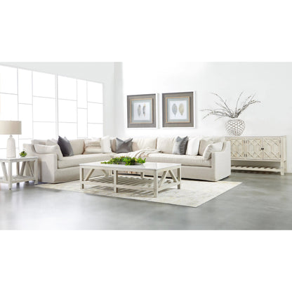 Willow Sideboard by Essentials For Living in white wash pine, white quartz. Made from solid pine wood, solid quartz in a modern style.
