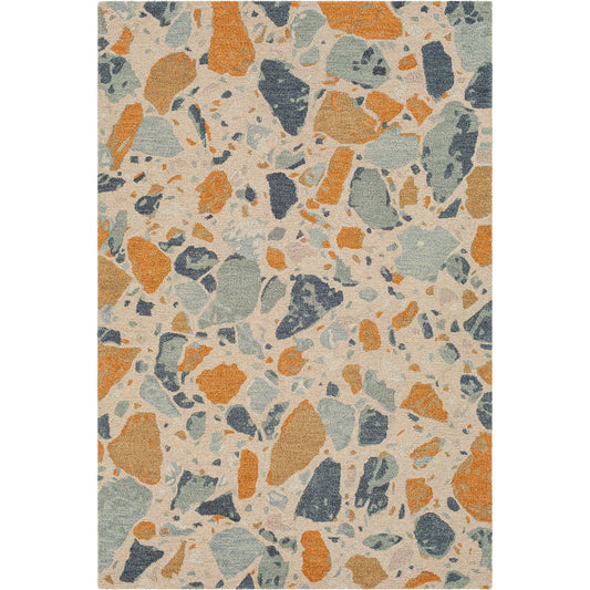 Winchester Rug - 30280 by Surya in rust, dark blue, sage, medium brown, light beige. Made from 100% wool in a unique style.