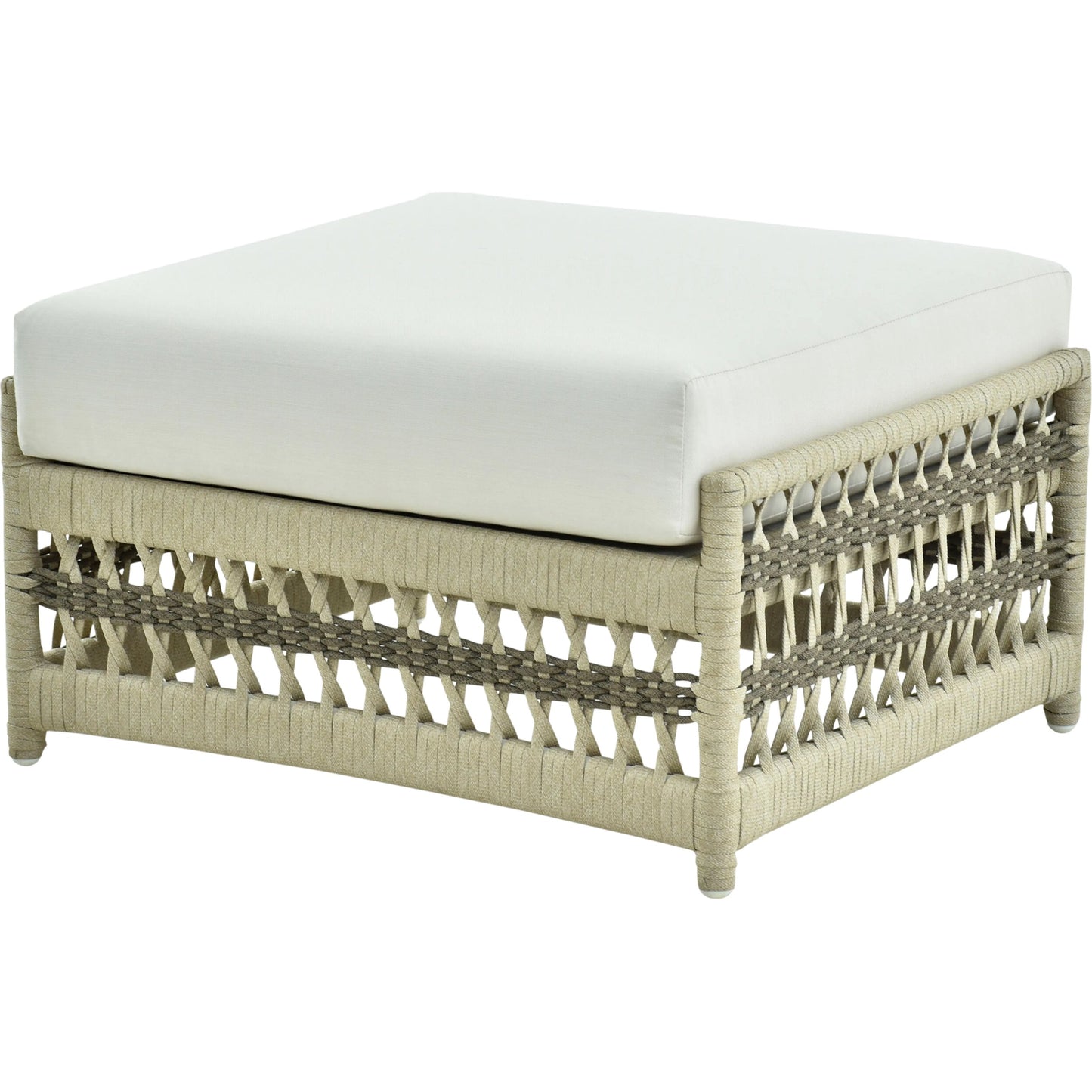 001 SI-2459963 | Primary Silo | Winder Indoor/Outdoor Ottoman by Surya in cream. Made from sunbrella, acrylic, aluminum, quick dry foam in a rustic style.