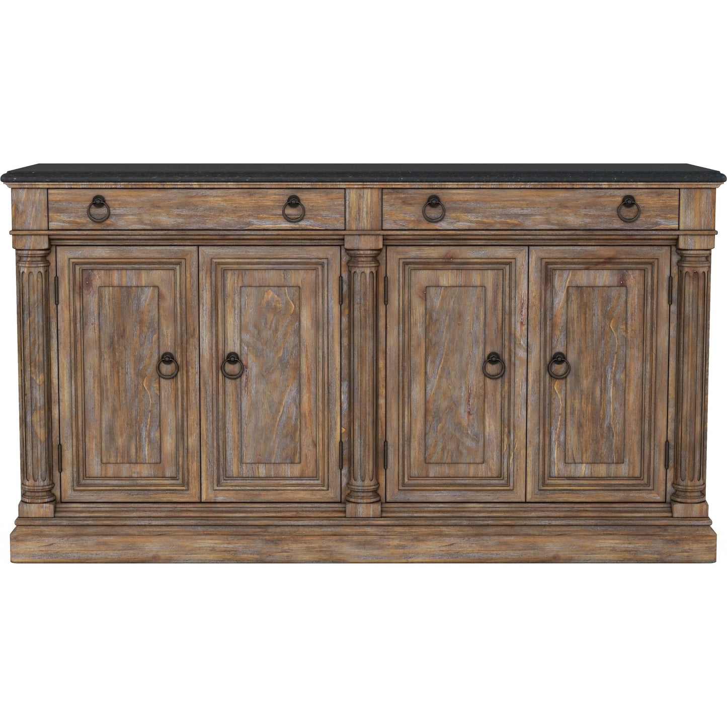 002 SI-2064895 | Additional Silo | Architrave Buffet by A.R.T. Furniture in almond. Made from pine solids and veneer, granite, metal in a traditional style.