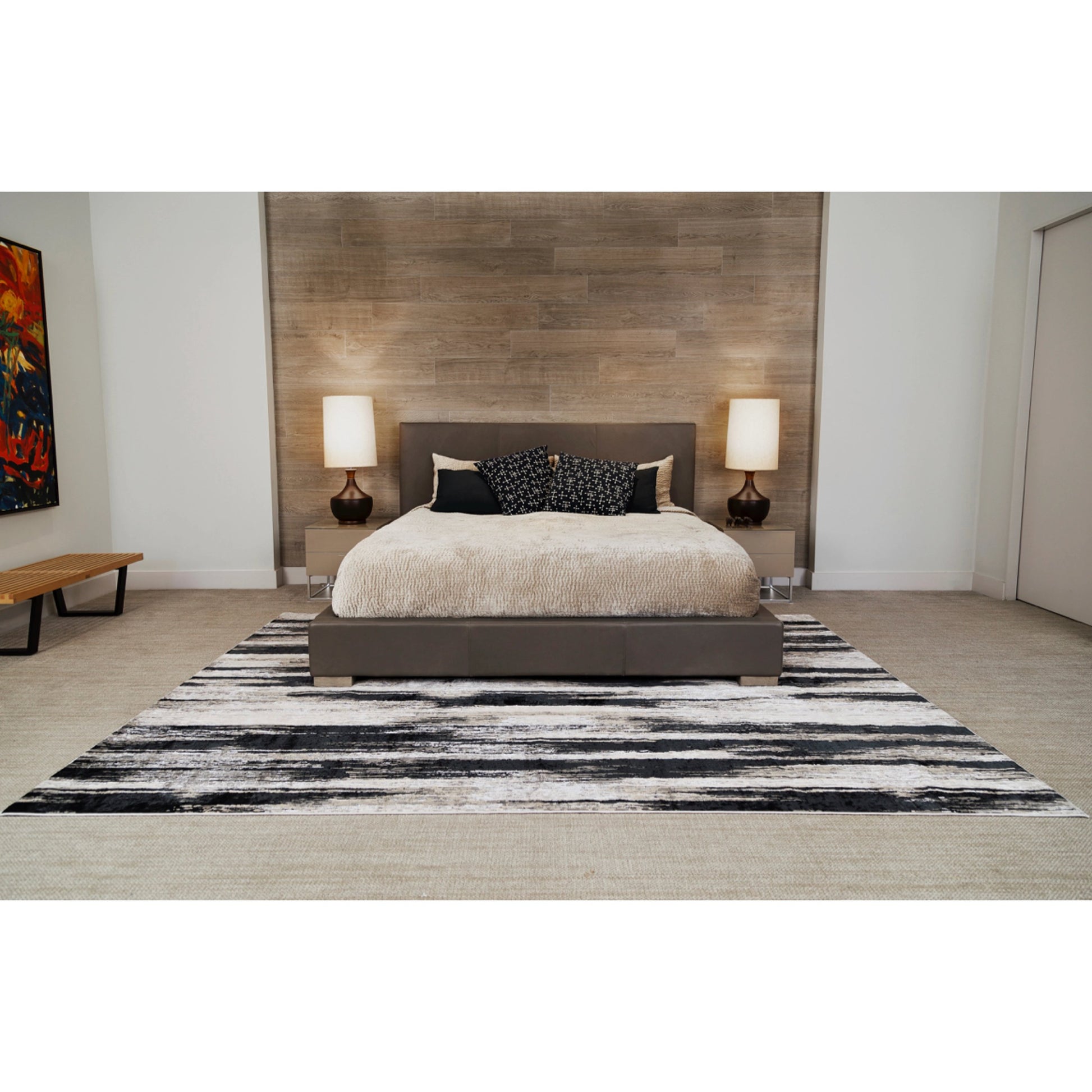 Micah Rug - 3338F by Feizy in black, silver, gray. Made from polyester, polypropylene in a unique style.