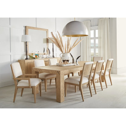 Garrison Square Mirror by A.R.T. Furniture in brown and washed oak. Made from parawood solids with ash embossing, white oak veneers, glass in a cottage & farmhouse style.