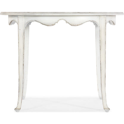 Charleston Breakfast Table by Hooker Furniture in magnolia white. Made from maple veneers with solid-wood edge top in a traditional style.