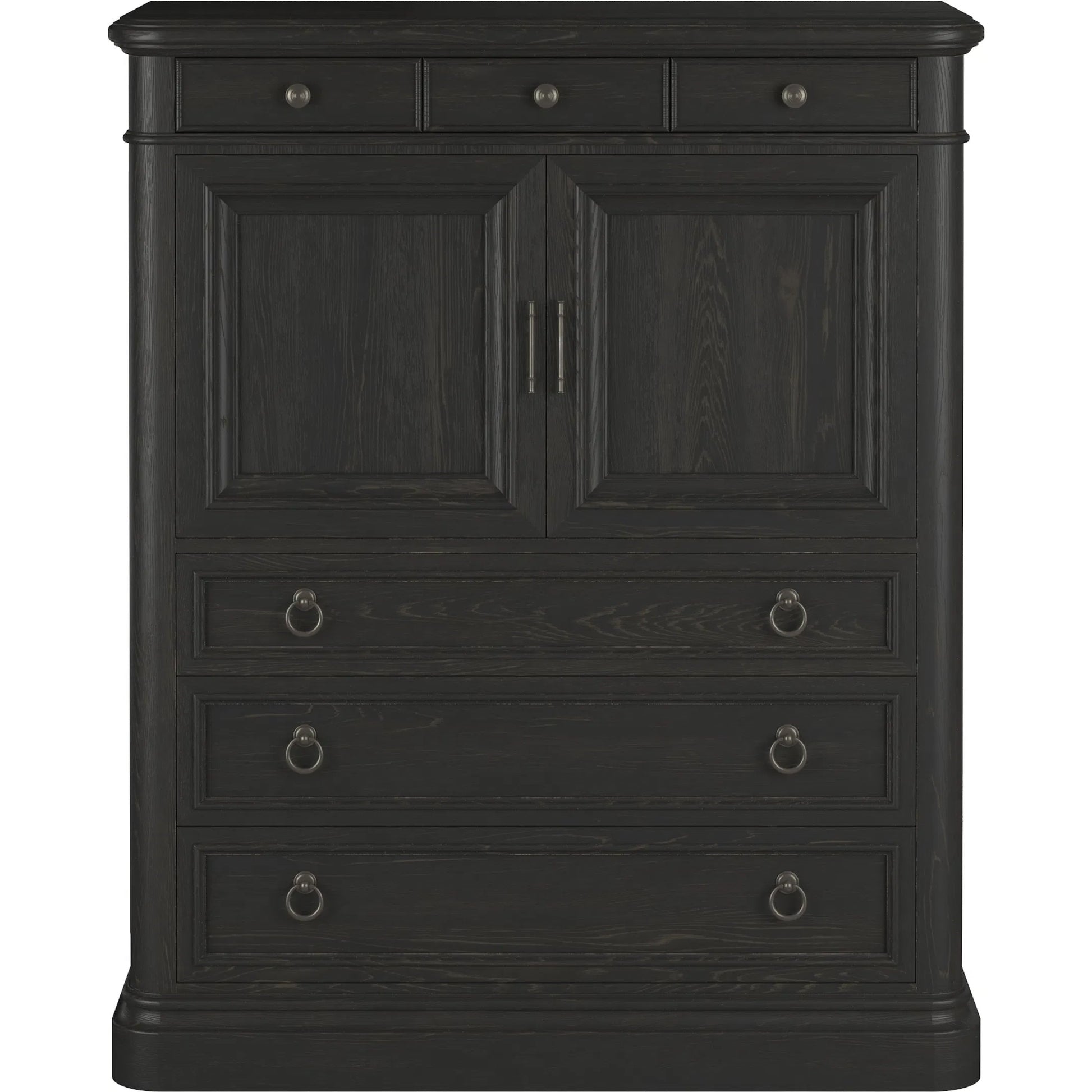 Atrium 6 Drawer Chest by A.R.T. Furniture in hand rubbed black, undertones of brown. Made from unique in a traditional style.