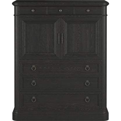 Atrium 6 Drawer Chest by A.R.T. Furniture in hand rubbed black, undertones of brown. Made from unique in a traditional style.