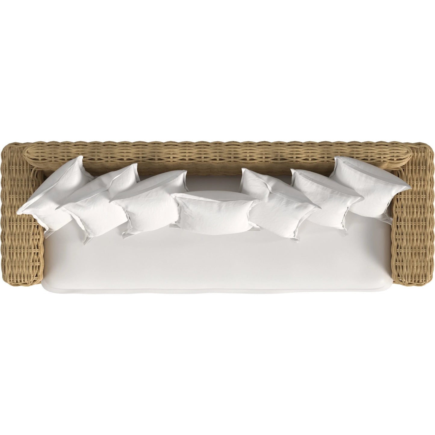 005 SI-2318676 | Additional Silo | Playa Outdoor Sofa by Sunset West in medium wood. Made from resin wicker in a rustic style.