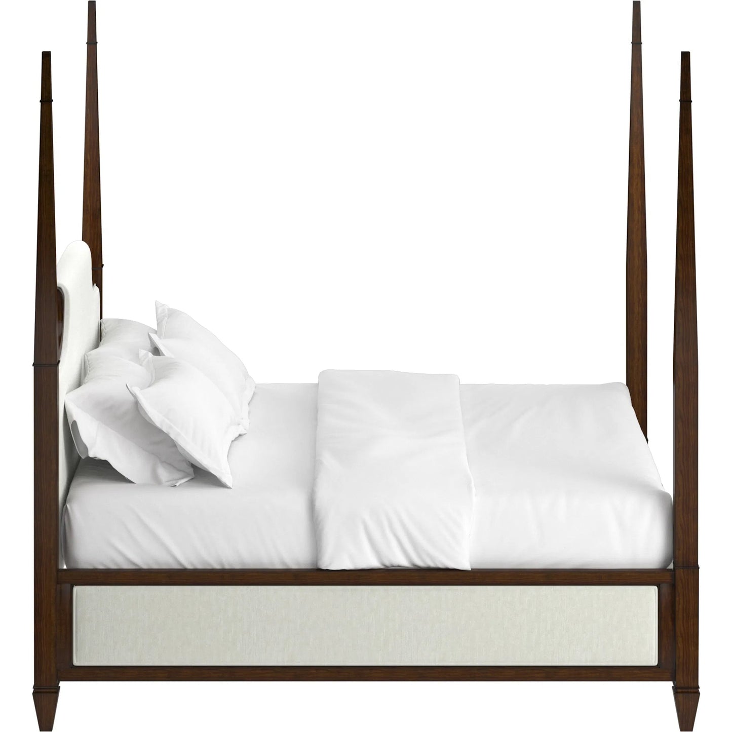 004 SI-2447937 | Additional Silo | Eave Upholstered Bed by A.R.T. Furniture in off-white and hazelnut. Made from poplar, parawood solids, walnut veneer in a traditional style.