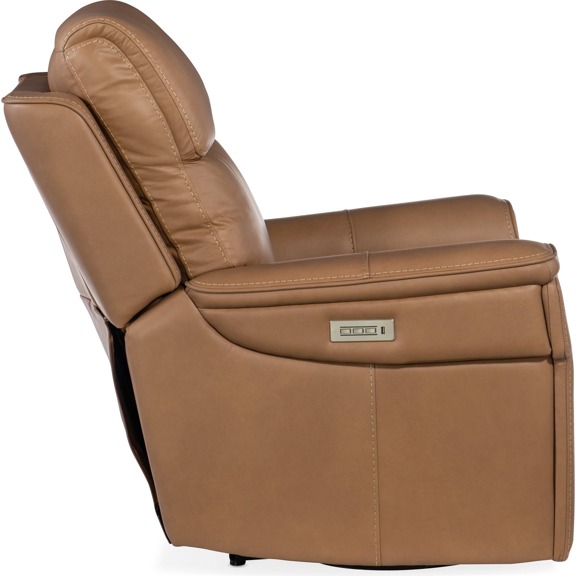 Lyra Zero Gravity Power Recliner by Hooker Furniture. Made from leather in a traditional style.