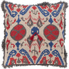 Bright Red, Ivory, Dark Blue, Medium Gray, Charcoal, Khaki / Down Feather / 18" x 18"