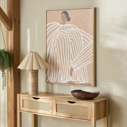 Reagan Frame Art by HedgeApple Essentials in tan, white. Made from poly.canvas, ps (outerframe), wood (inner frame), framed wall art, iron in a unique style.