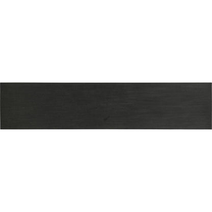 Melange Summit Gorge Entertainment Console by Hooker Furniture in black. Made from oak veneers, resin in a modern style.