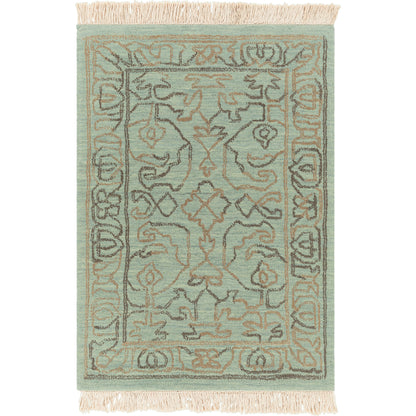 Wilmington Rug - 13176 by Surya in dusty sage, slate, charcoal, medium gray. Made from 100% wool in a unique style.