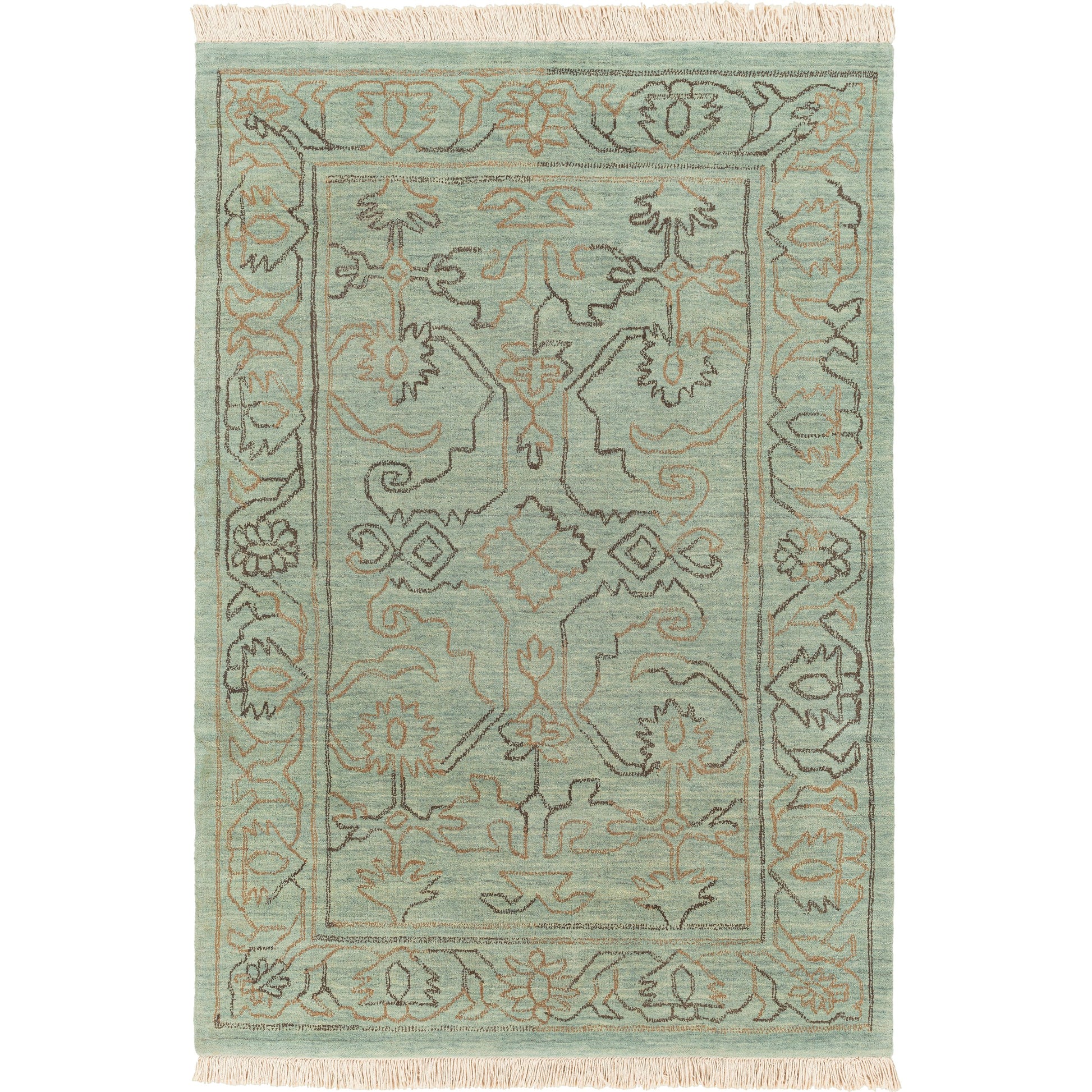 Wilmington Rug - 13176 by Surya in dusty sage, slate, charcoal, medium gray. Made from 100% wool in a unique style.