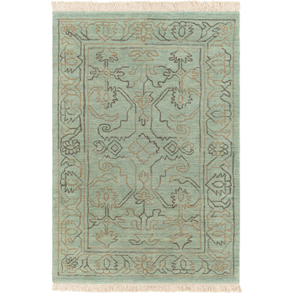 Wilmington Rug - 13176 by Surya in dusty sage, slate, charcoal, medium gray. Made from 100% wool in a unique style.