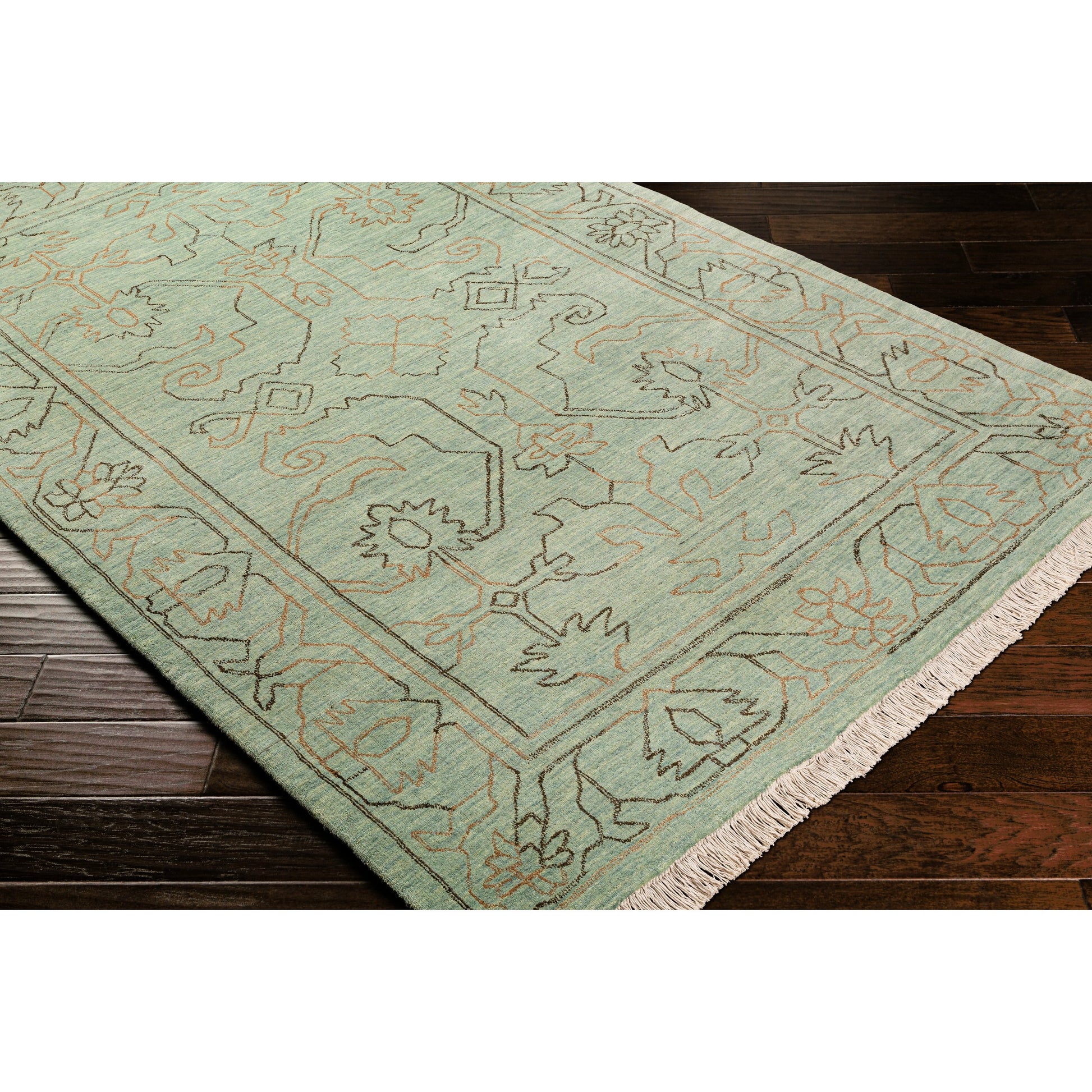 Wilmington Rug - 13176 by Surya in dusty sage, slate, charcoal, medium gray. Made from 100% wool in a unique style.